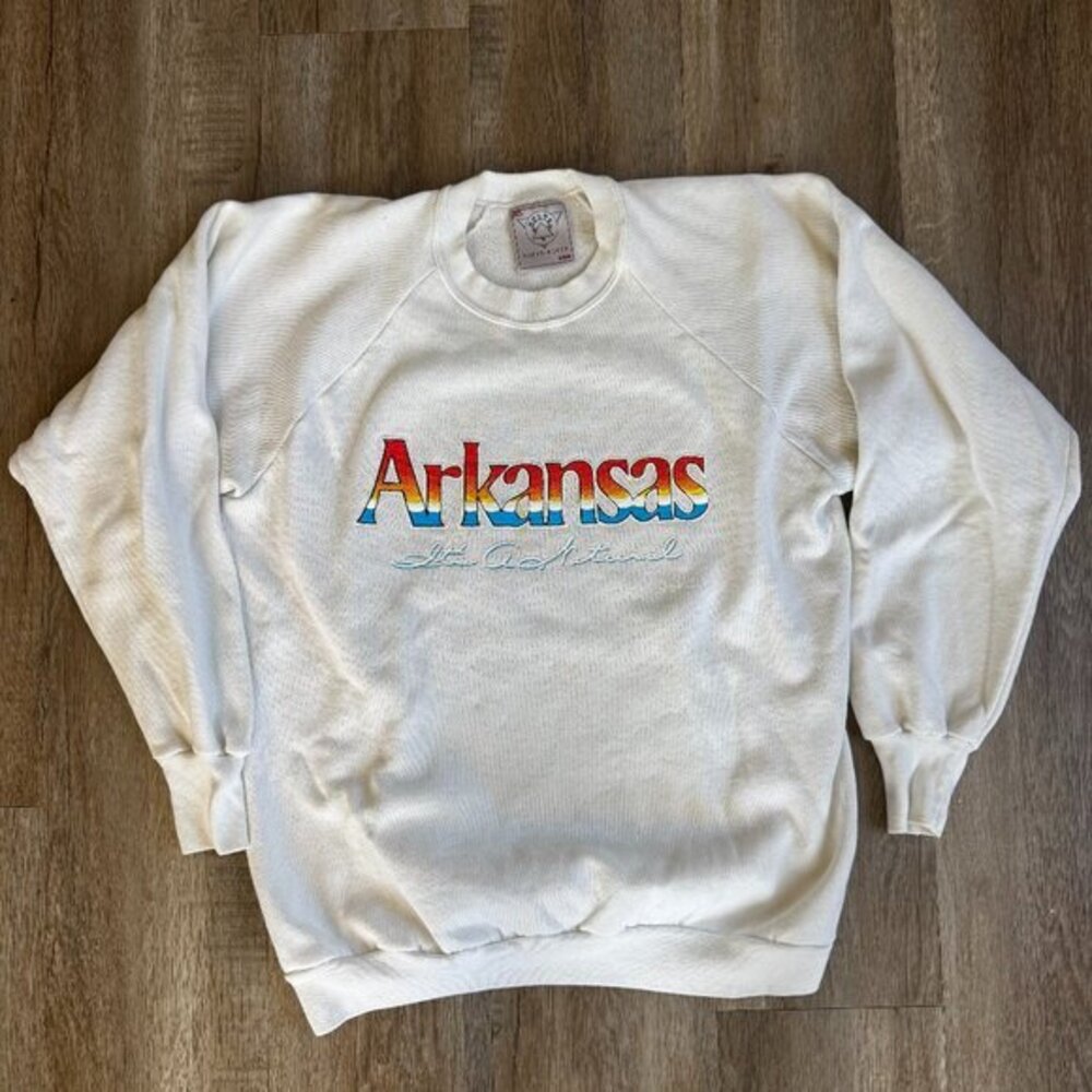 Vintage 1990 Arkansas It's A Natural Sweatshirt - size XLarge
